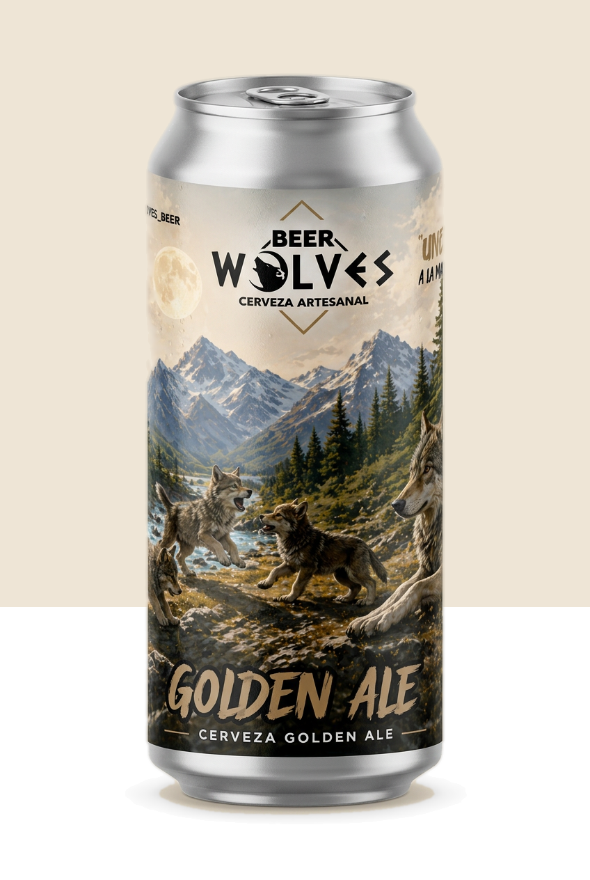 Golden Ale Beer Wolves - Caja 12 Latas