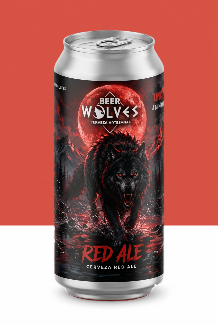 Red Ale Beer Wolves - Caja 12 Latas